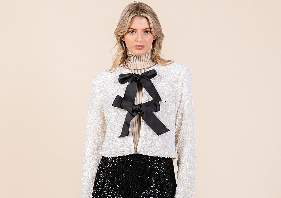 Cream Sequin Jacket