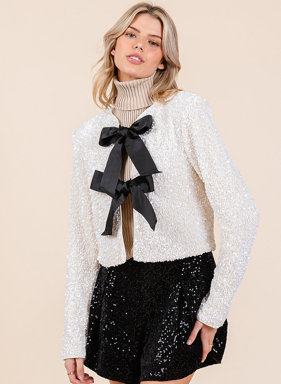 Cream Sequin Jacket