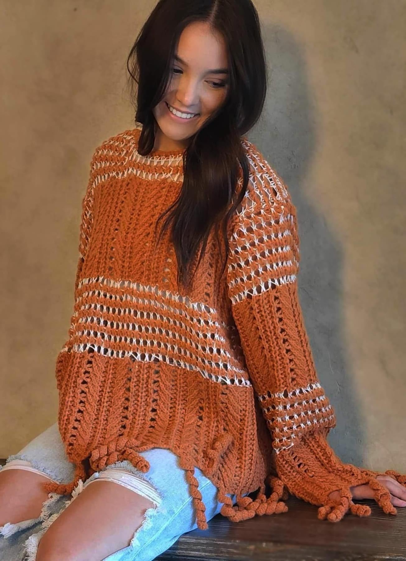 Hollowed Longhorn Sweater