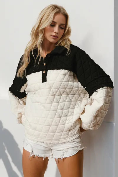 Quilted pullover