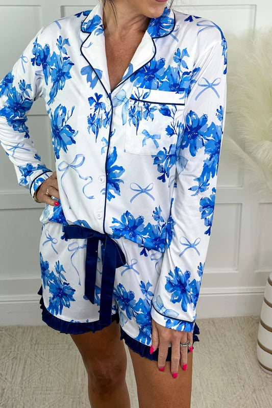 Blue Blossom PJ Set