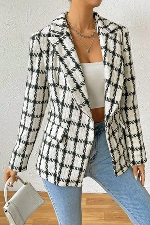 White and Black Blazer