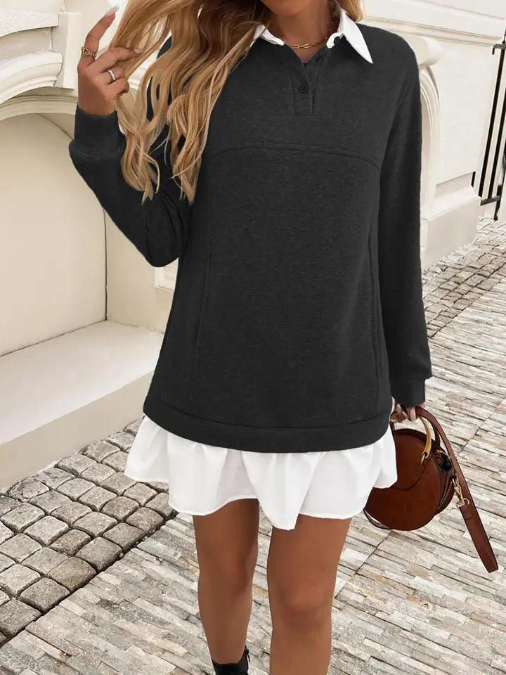 Polo Neck Sweater Dress