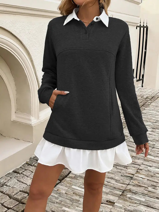 Polo Neck Sweater Dress